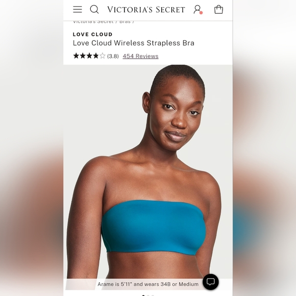 Victoria's Secret Wireless Strapless Bra - Picture 6 of 7